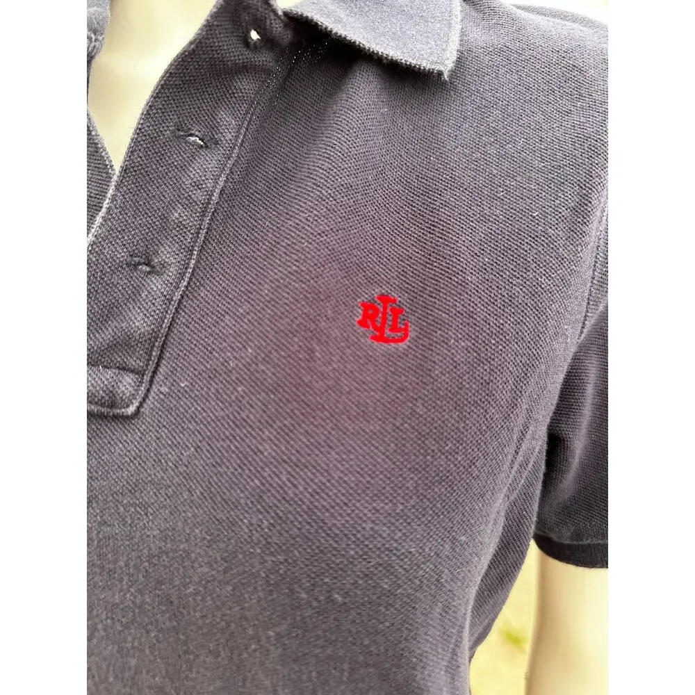 Vintage 90s Ralph Lauren Women’s Navy Blue Polo Shirt Medium